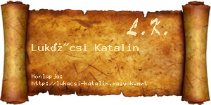 Lukácsi Katalin névjegykártya