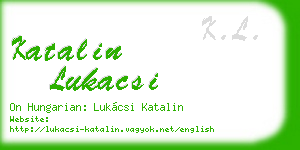 katalin lukacsi business card